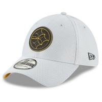 Mens Gray New Era Pittsburgh Steelers 2018 NFL Training Camp Official 39THIRTY Flex Hat 3059658